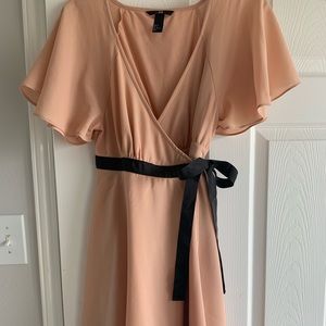 Blush wrap around dress